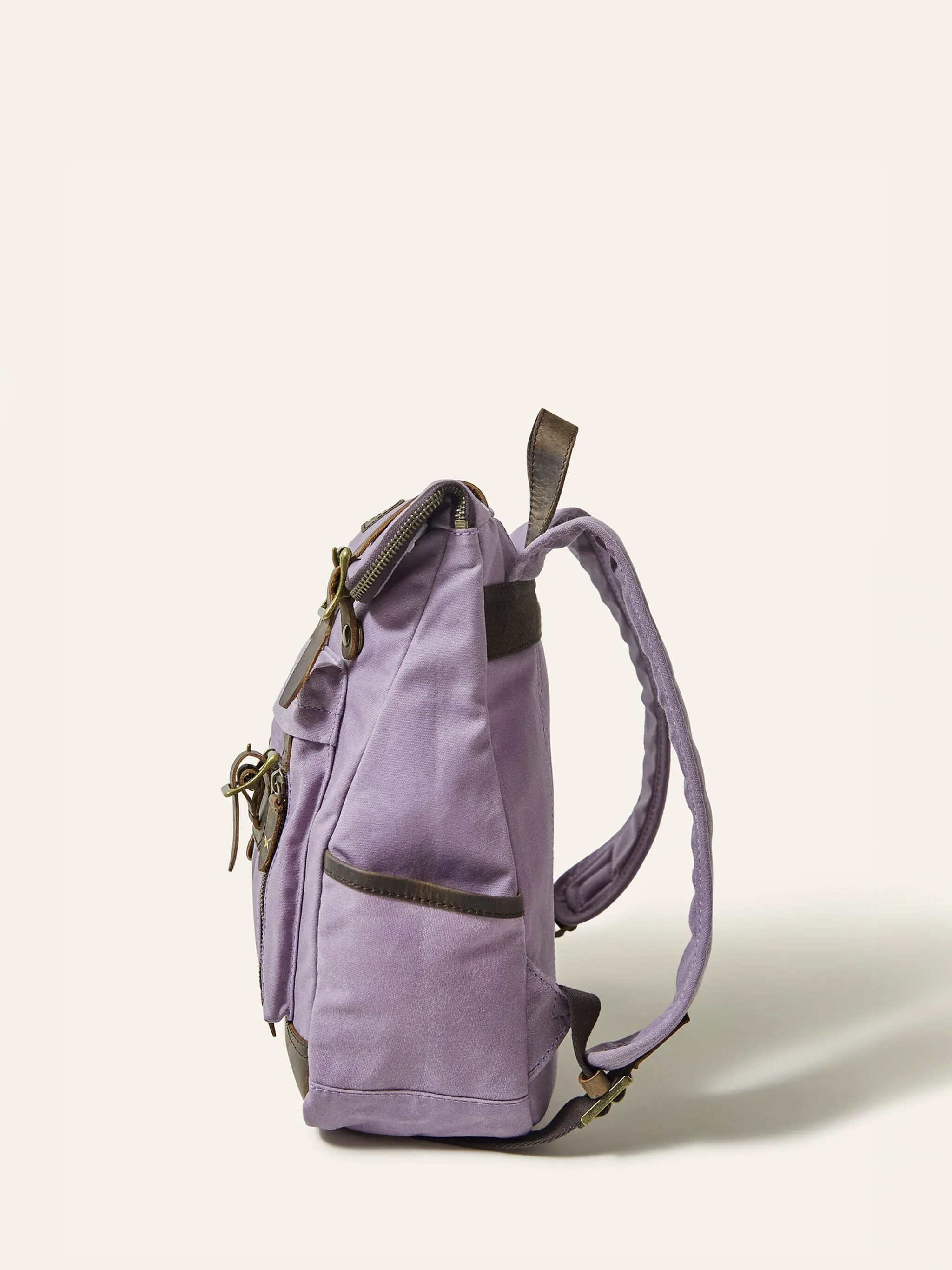 Lilac Waxed Cotton Mini Bali Backpack