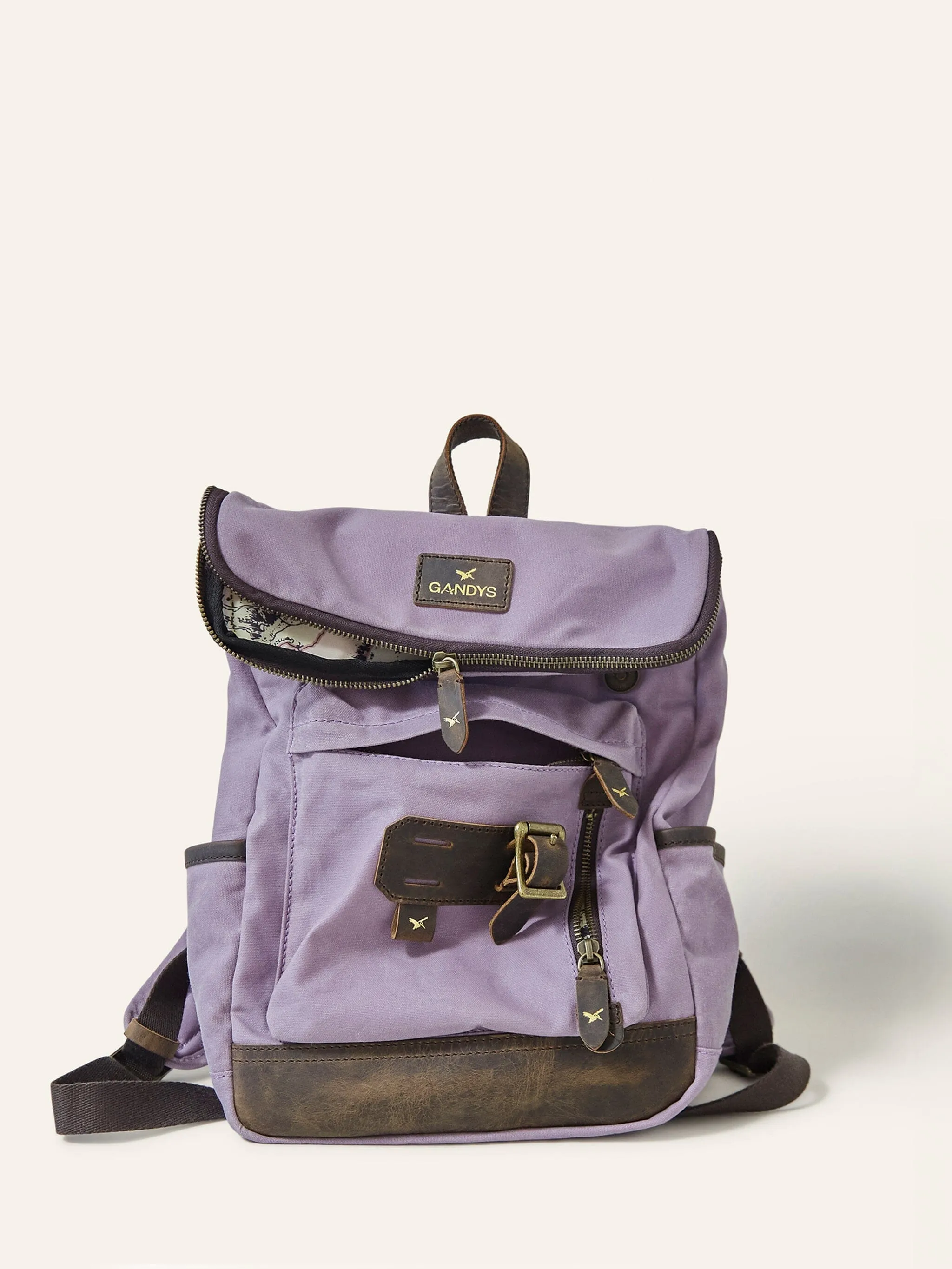 Lilac Waxed Cotton Mini Bali Backpack