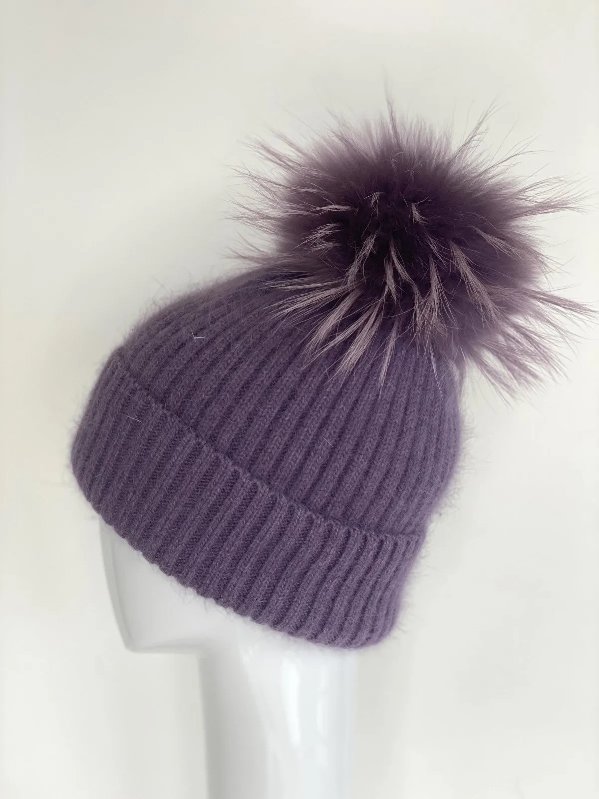 LINDA RICHARDS RIB HAT W/ POM POM