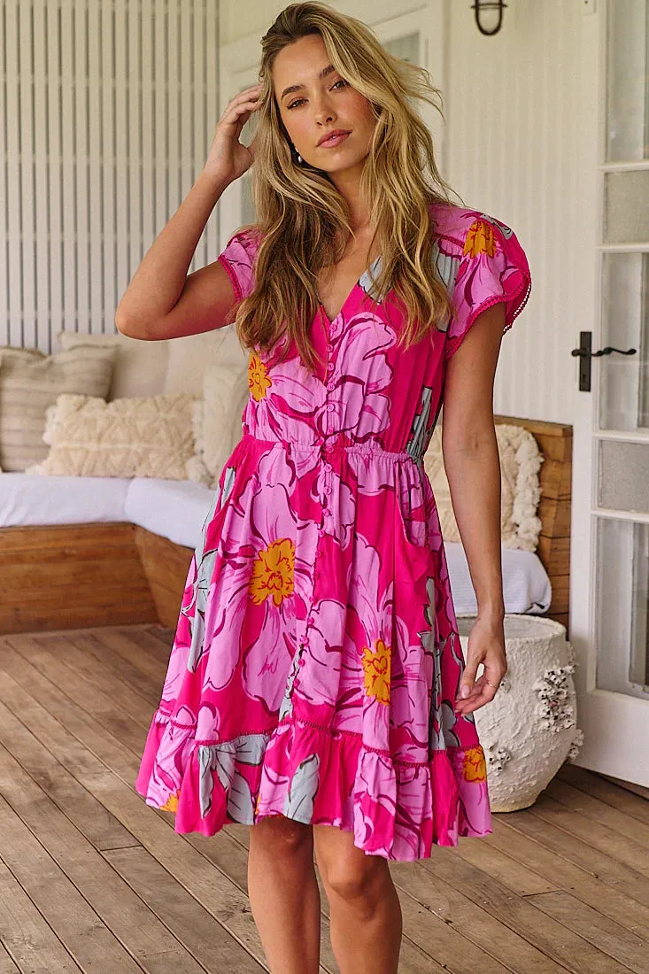 Lizzie Mini Dress Rosebud Print