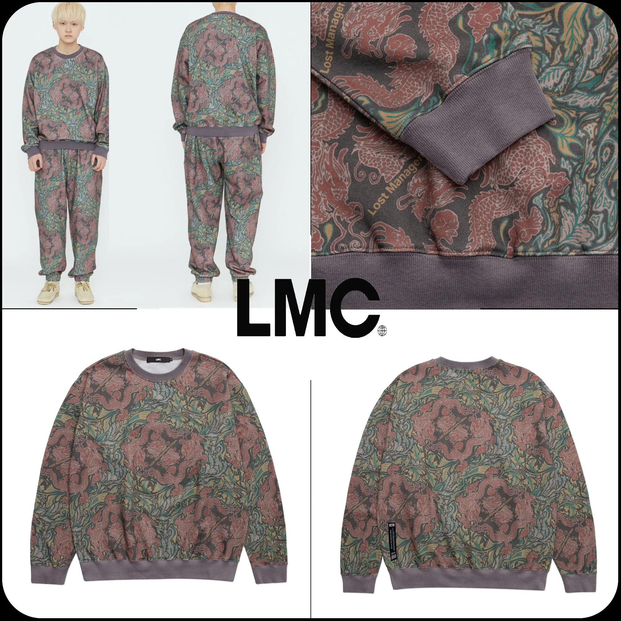 LMC  |Unisex Street Style Long Sleeves Logo Sweatshirts