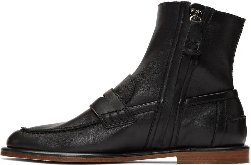 Loewe Black Loafer Boots