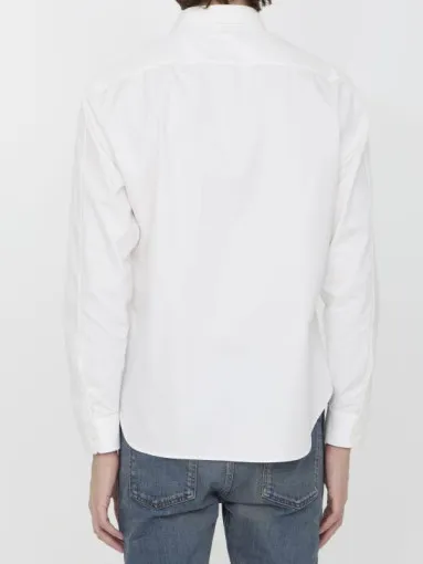 LOEWE  |Long Sleeves Plain Cotton Logo Luxury Shirts