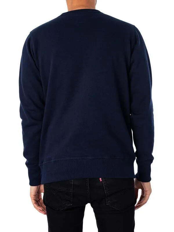 Lois Jeans Felpa Graphic Sweatshirt - Navy/White