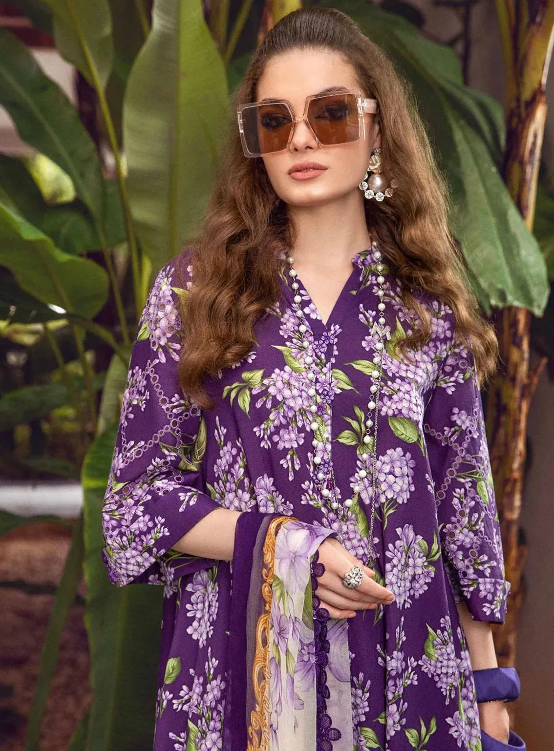 M Prints By Maria B Embroidered Cambric Unstitched 3 Piece Suit - 10A