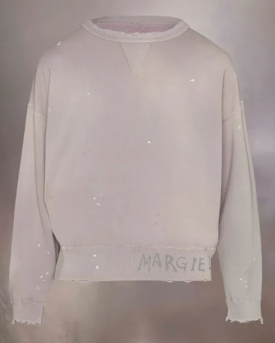 Maison Margiela  |Crew Neck Long Sleeves Plain Cotton Logo Designers