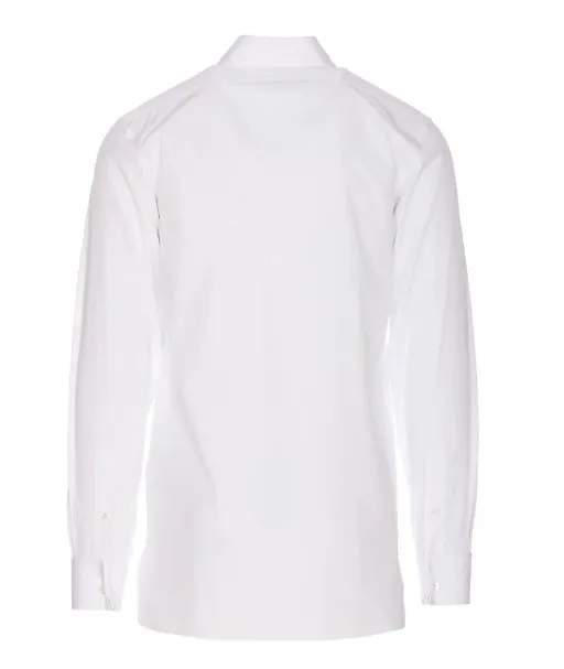 Maison Margiela  |Long Sleeves Plain Cotton Logo Designers Shirts