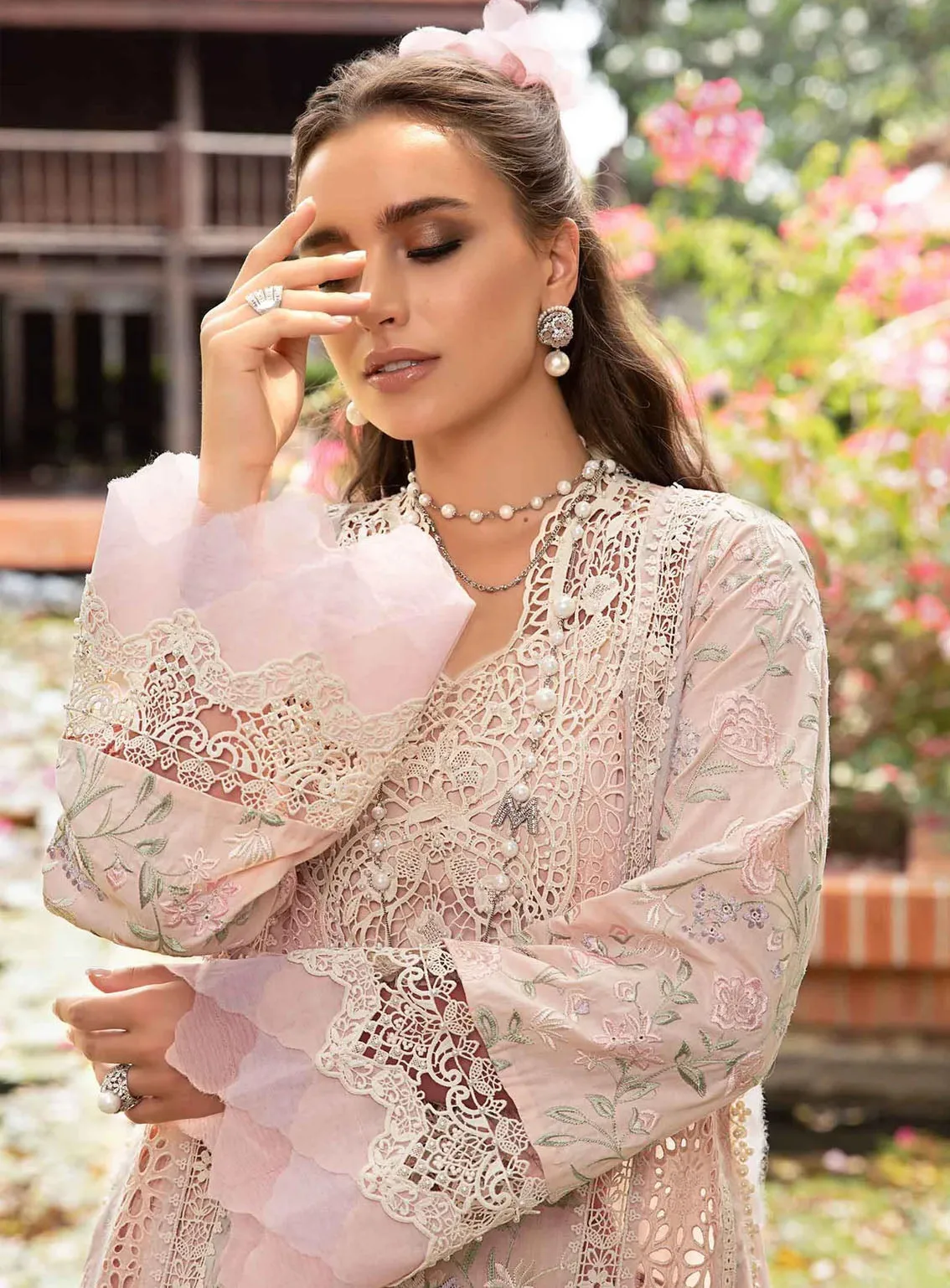 Maria B Luxury Embroidered Lawn Eid Edit-II 3 Piece Unstitched Suit MB24EE2 D-07