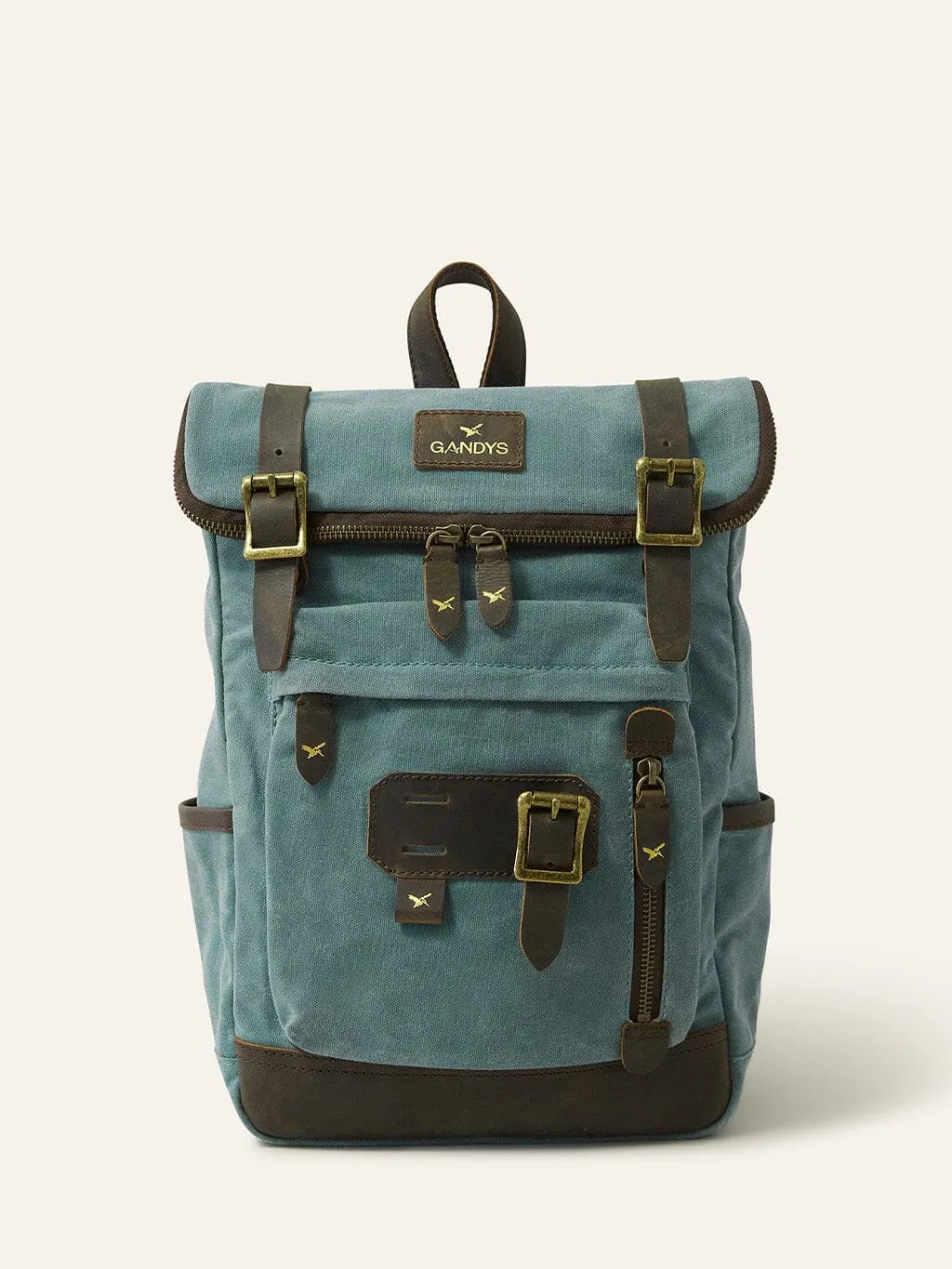 Marine Blue Waxed Cotton Bali Backpack