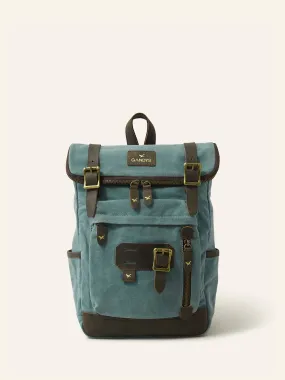 Marine Blue Waxed Cotton Mini Bali Backpack