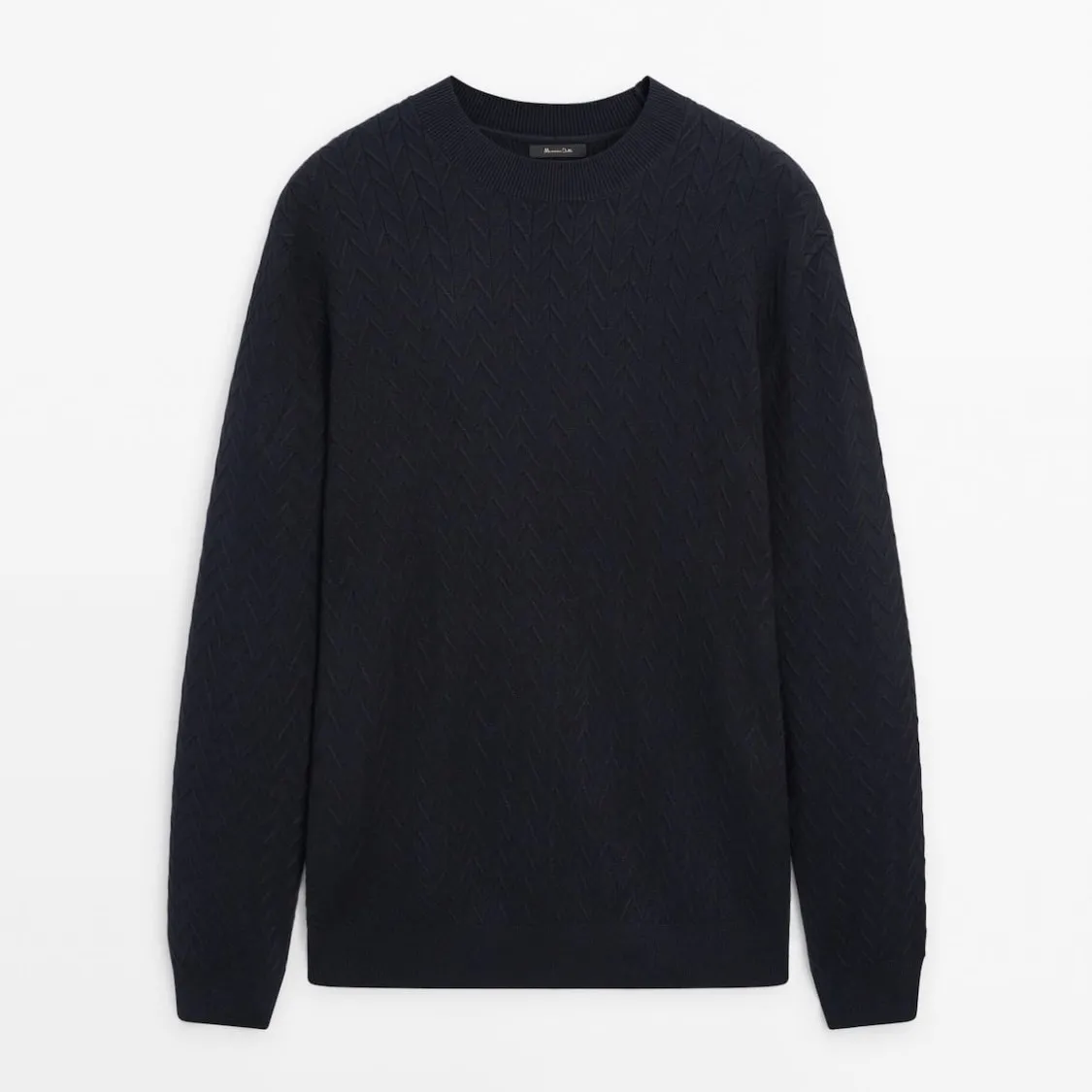 Massimo Dutti  |Crew Neck Nylon Long Sleeves Plain Sweaters