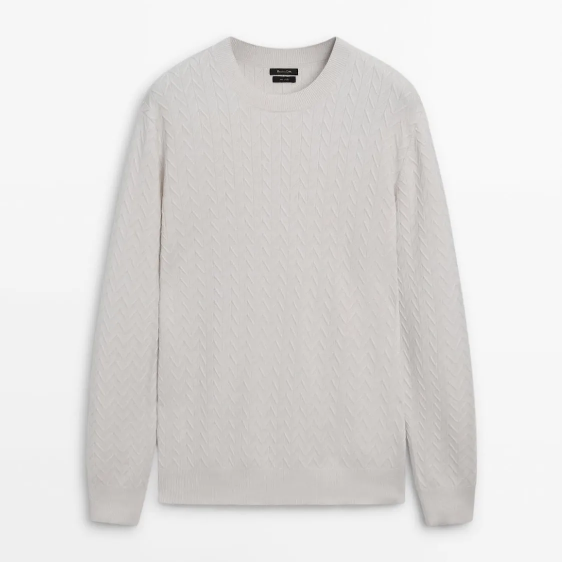 Massimo Dutti  |Crew Neck Nylon Long Sleeves Plain Sweaters