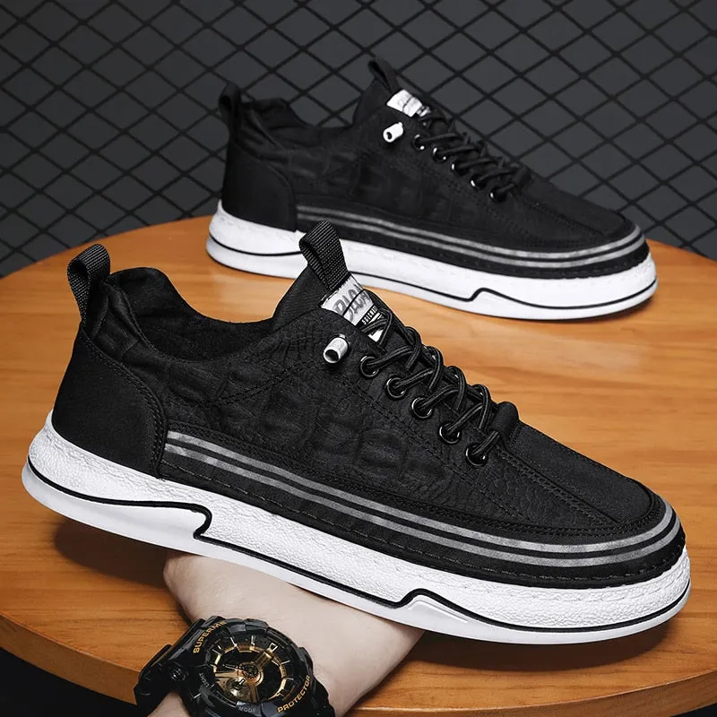 Men's Summer Casual Fashion Breathable Lace-Up Outdoor Canvas Shoes