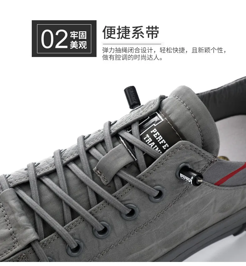 Men's Summer Casual Fashion Breathable Lace-Up Outdoor Canvas Shoes