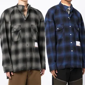 MIHARAYASUHIRO  |Tartan Unisex Street Style Long Sleeves Shirts