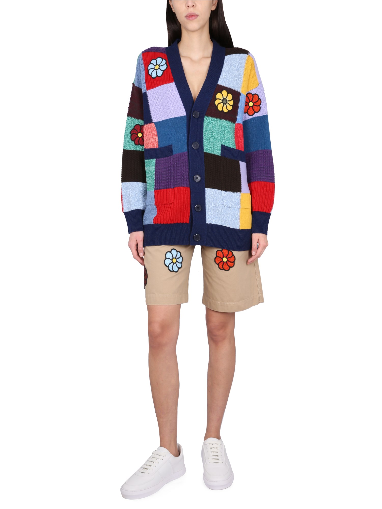 MONCLER GENIUS    PATCHWORK PATTERN CARDIGAN 1 MONCLER JW ANDERSON