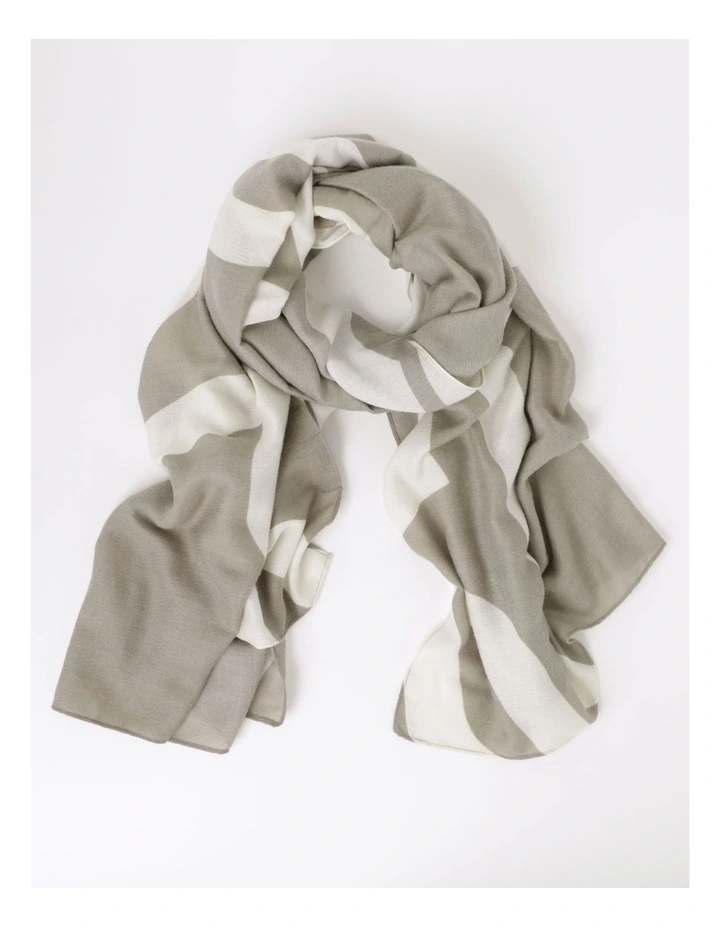 Monogram Scarf in Taupe