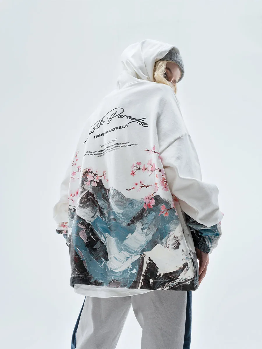 Mountain Cherry Blossom Hoodie