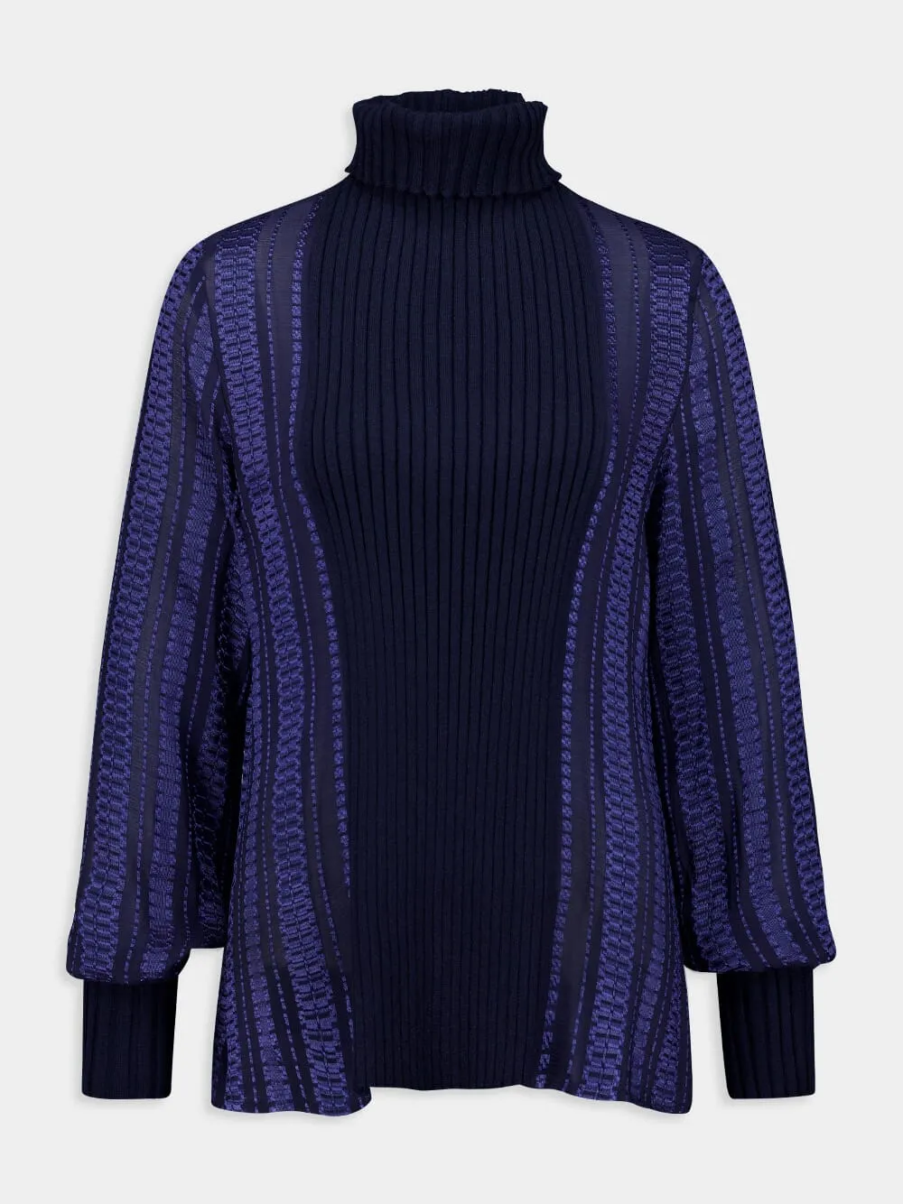 Navy Ziria Tempo Turtleneck Sweater