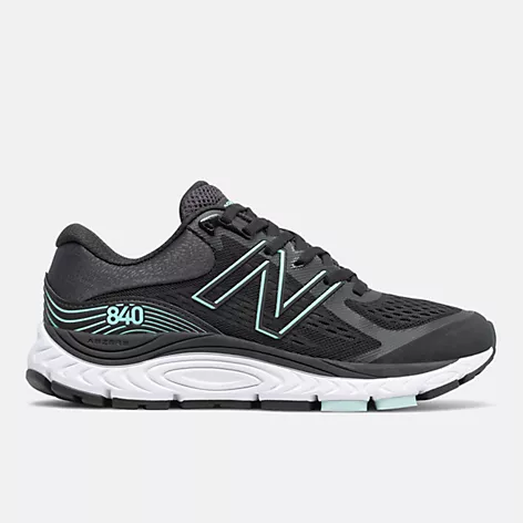 New Balance Womens 840v5 Athletic Shoes-Black/Storm Blue