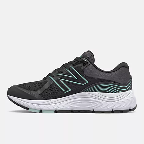 New Balance Womens 840v5 Athletic Shoes-Black/Storm Blue