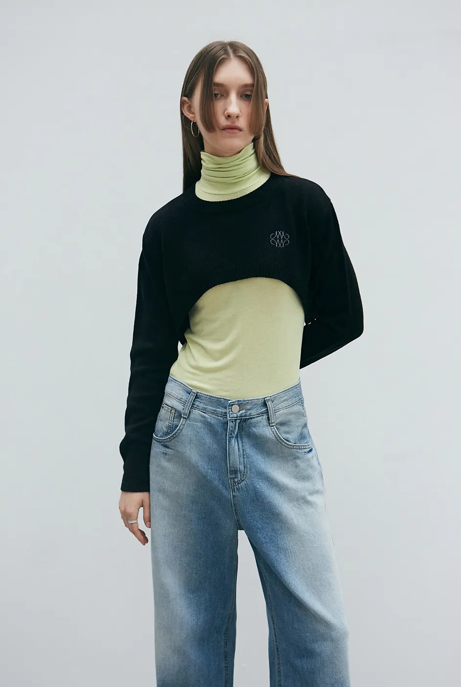 NICK&NICOLE  |U-Neck Long Sleeves V-neck & Crew neck