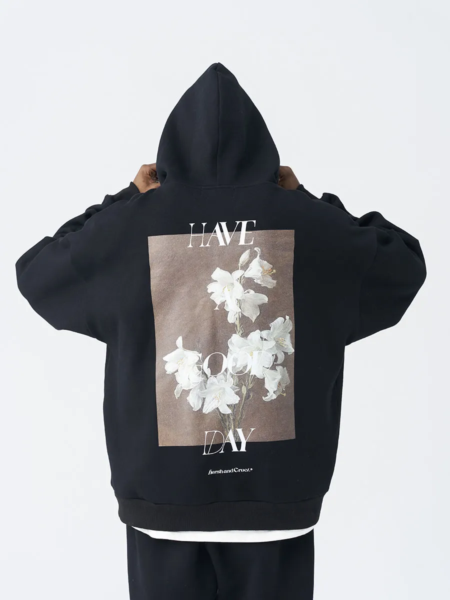 Oil Painting Floral Loose Hoodie