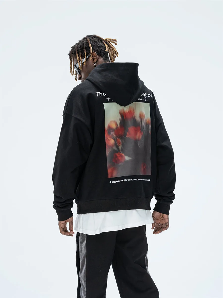 Oil Painting Flower Logo Hoodie