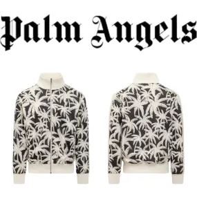 Palm Angels  |Sweat Street Style Long Sleeves Logo Sweatshirts