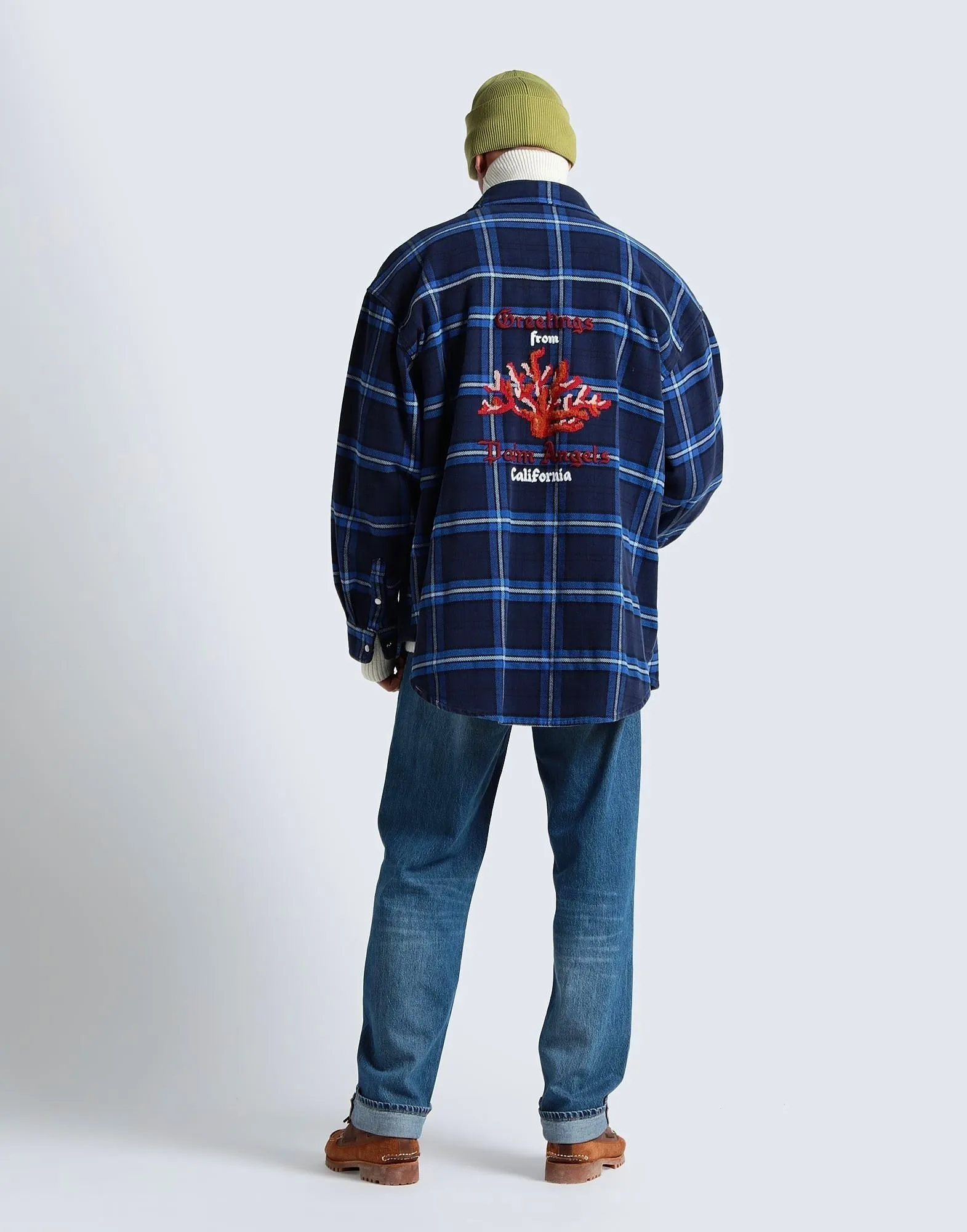 Palm Angels  |Tartan Street Style Long Sleeves Shirts