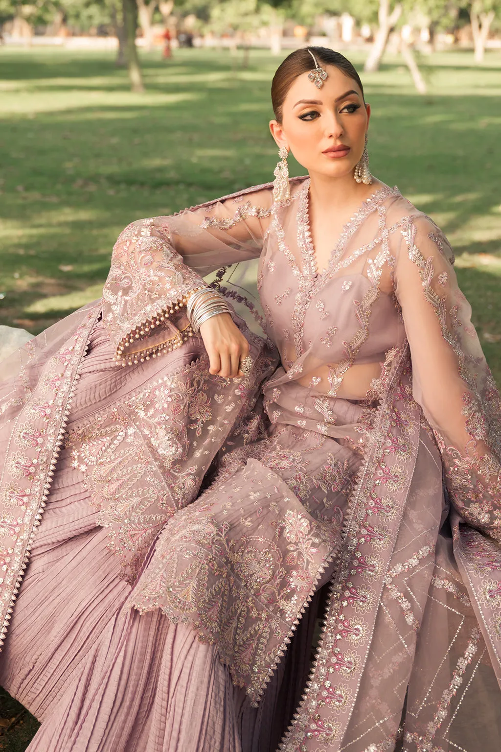 Pehli Nazar by Ayzel Embroidered Organza Unstitched 3Pc Suit D-07 Shehrazad