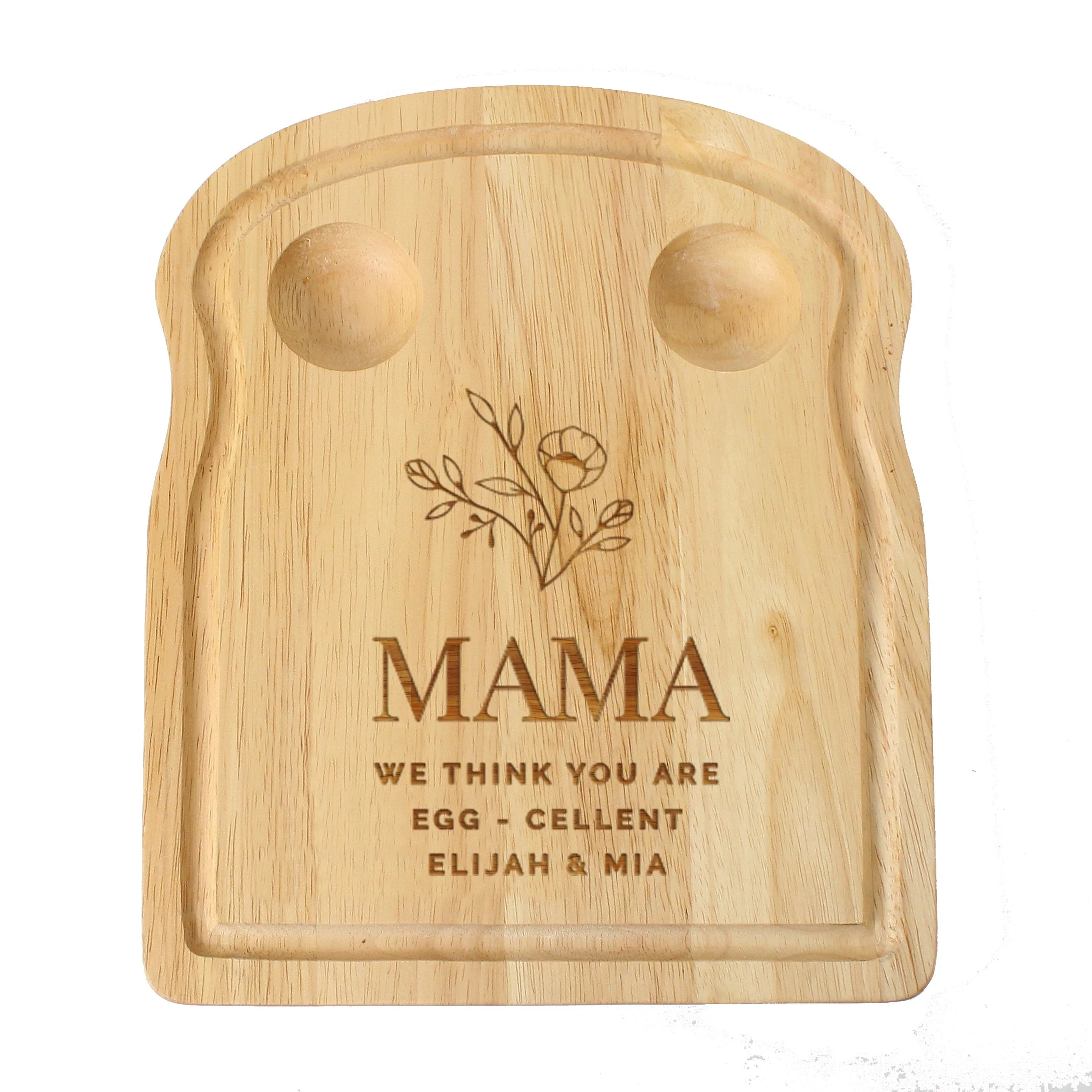 Personalised Floral Egg & Toast Board