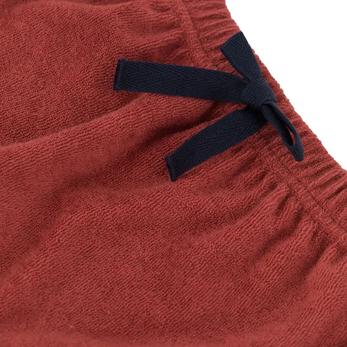 Petit Bateau Baby Terry Harem Pants Umber Red