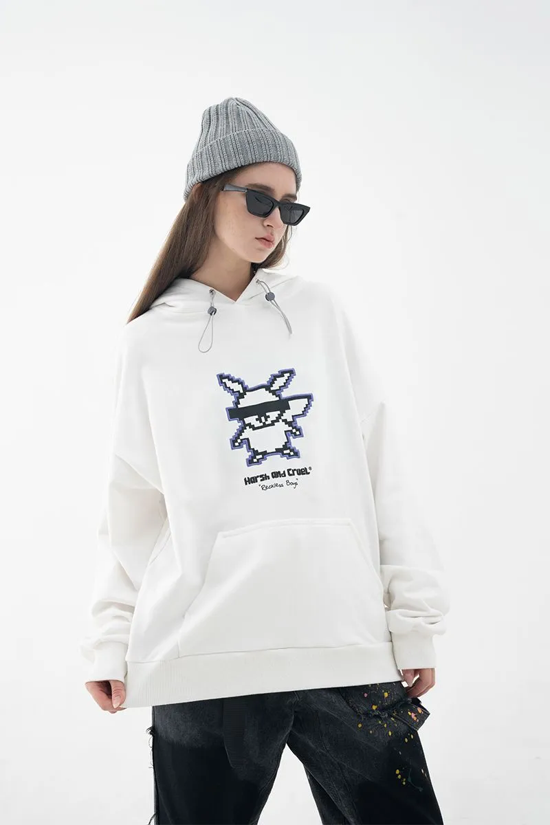 Pixel Embroidered Logo Hoodie