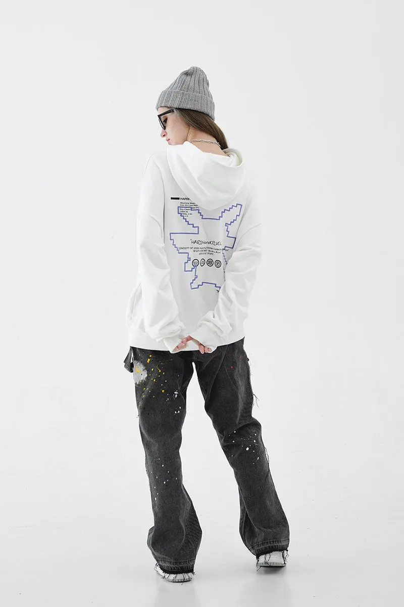 Pixel Embroidered Logo Hoodie