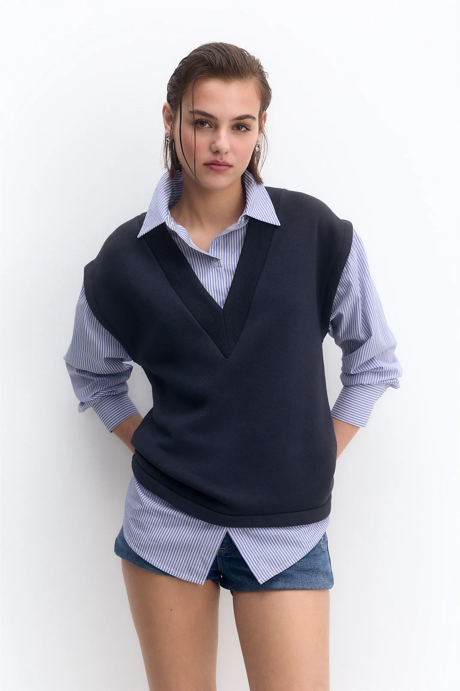 PULL & BEAR  |Casual Style Long Sleeves Shirts & Blouses