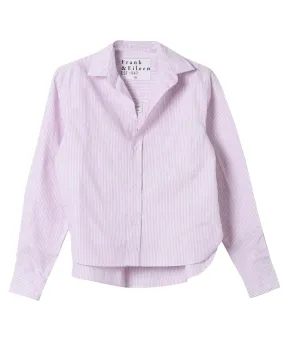 Purple Stripe Silivo Button Up Shirt