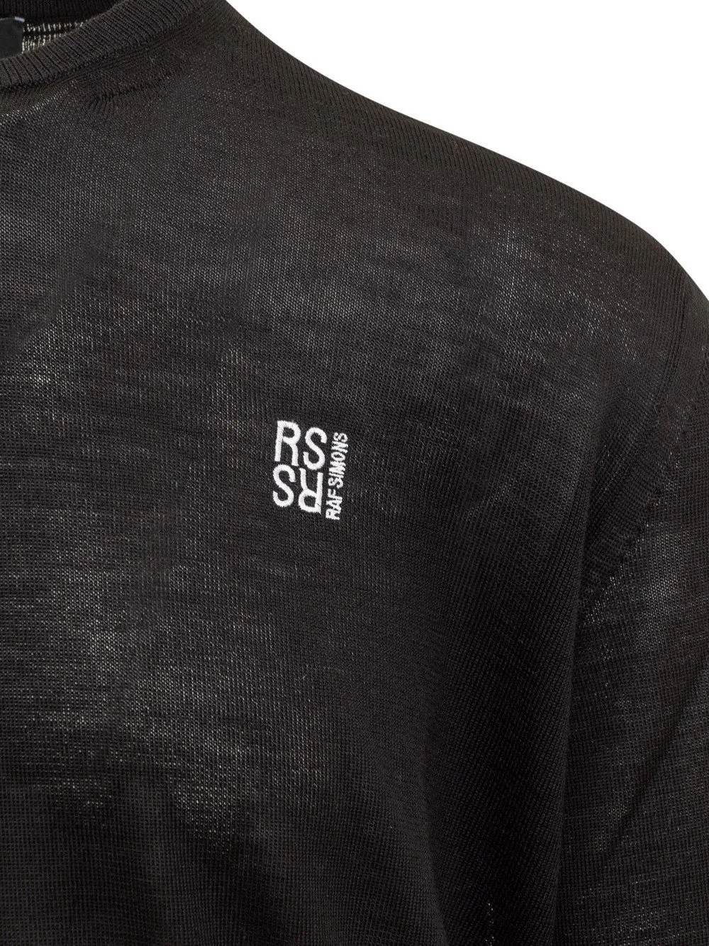 RAF SIMONS  |Crew Neck Wool Long Sleeves Plain Logo Designers Sweaters