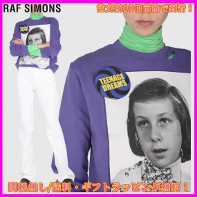 RAF SIMONS  |Long Sleeves Cotton Elegant Style V-neck & Crew neck