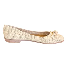 Raffia Ballet Flats (Natural)