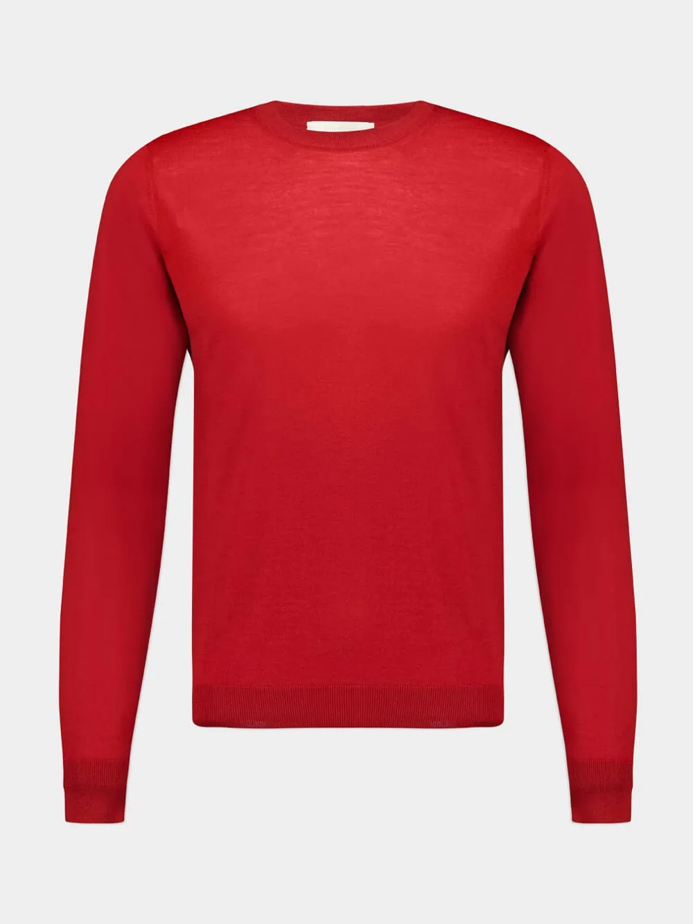 Red Crewneck Cashmere Sweater