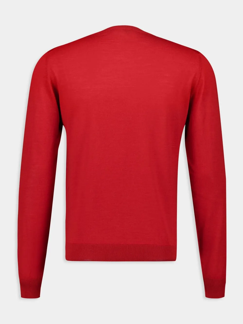 Red Crewneck Cashmere Sweater