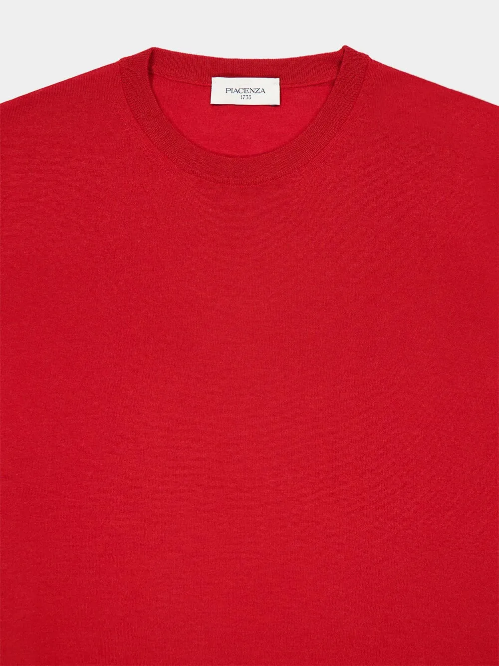 Red Crewneck Cashmere Sweater