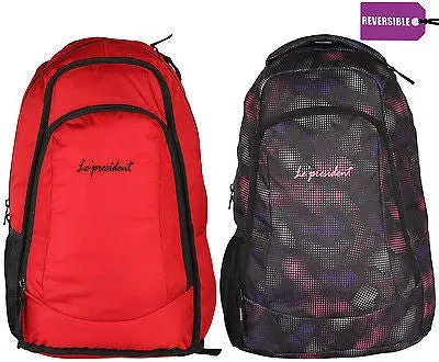 Reversible Red Backpack / School Bag by President Bags