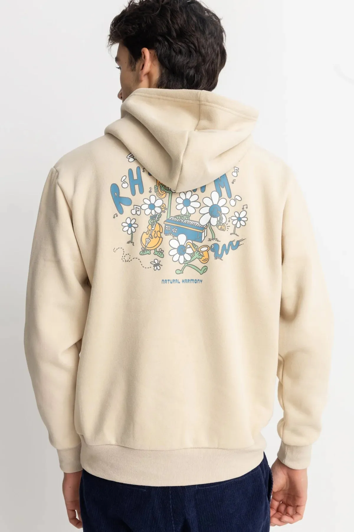 Rhythm Men's Natural Harmony Fleece Hoodie - Sand