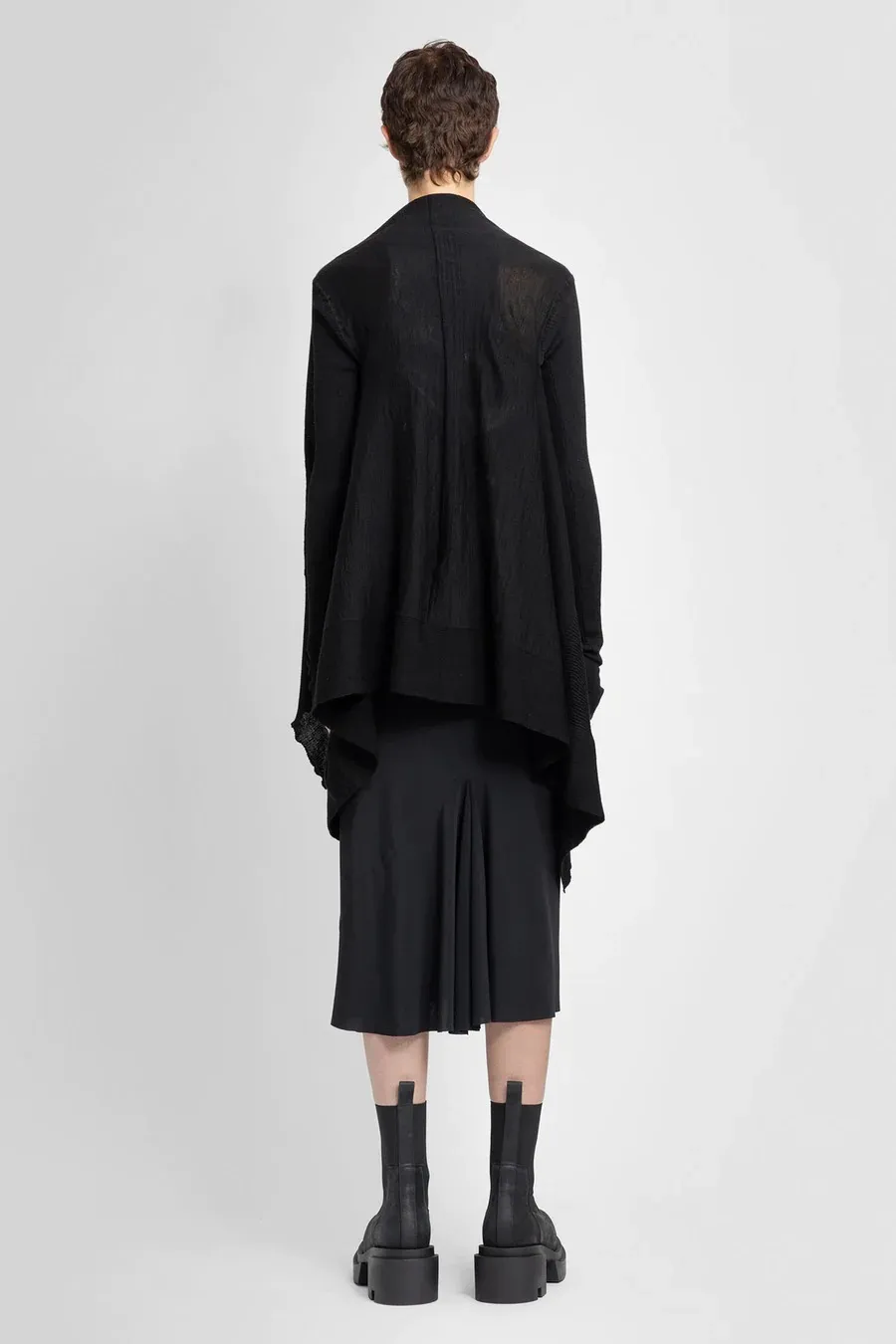 RICK OWENS  |Wool Long Sleeves Elegant Style V-neck & Crew neck