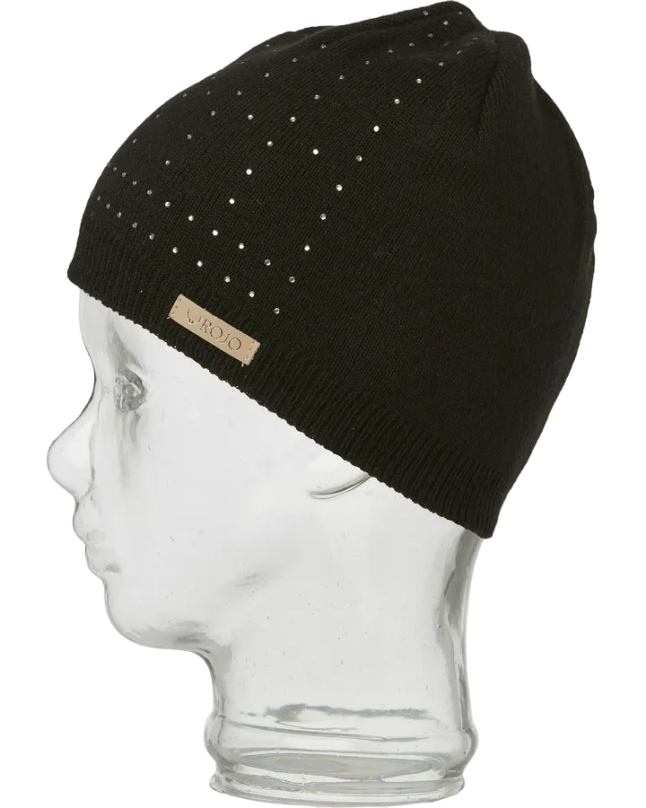 Rojo Merino Diamonds Beanie - True Black