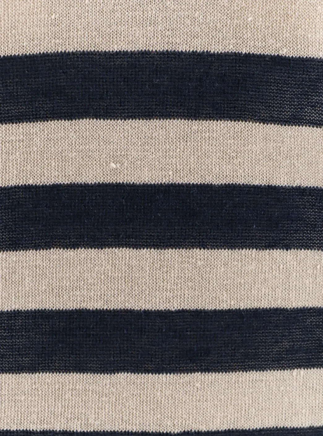 S Max Mara  |Stripes Linen Long Sleeves V-neck & Crew neck