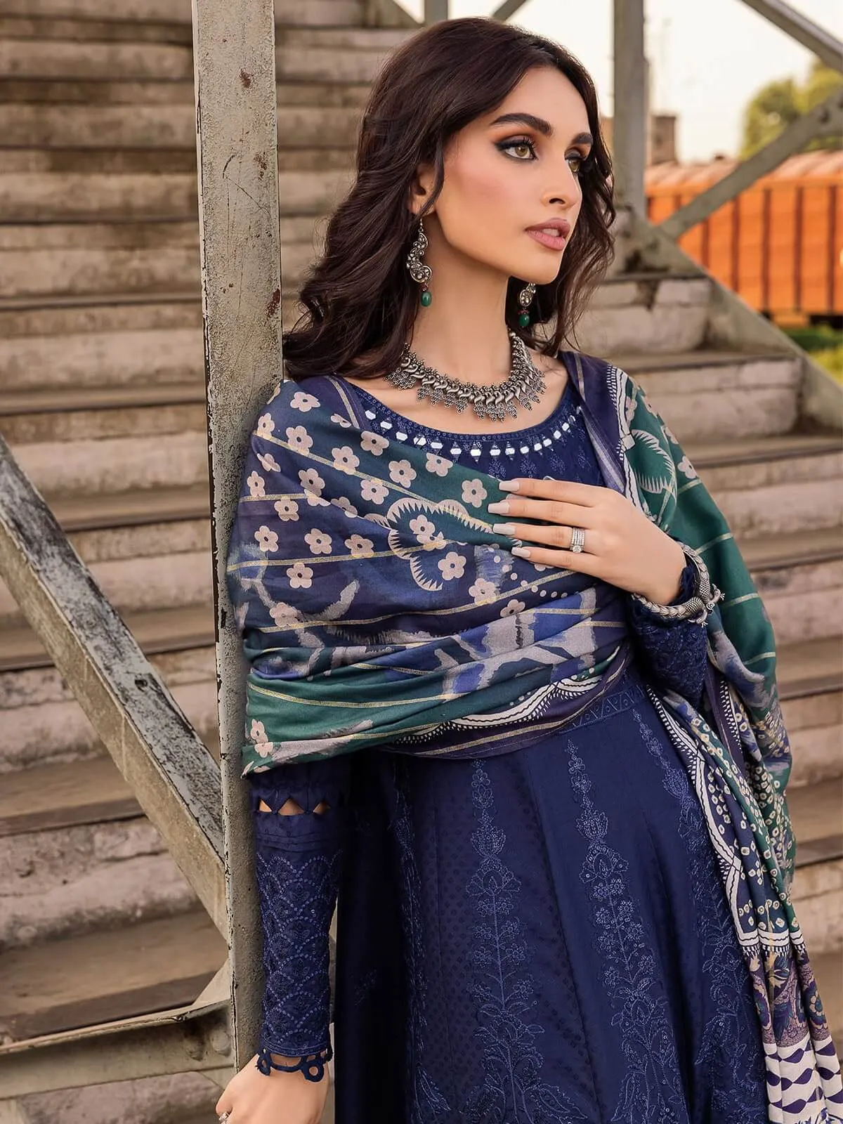 Safarnama by Nureh Embroidered Maya Linen Unstitched 3Pc Suit NS-89