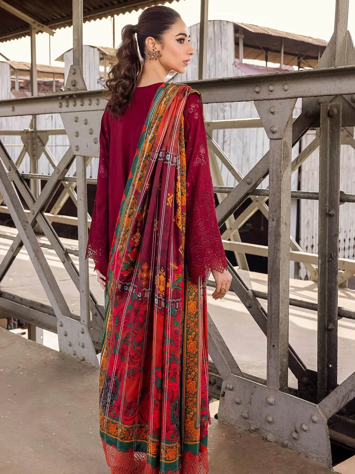 Safarnama by Nureh Embroidered Maya Linen Unstitched 3Pc Suit NS-95